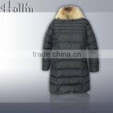 Women Down Jackets Coats With Real Fur Collar thumbnail-2