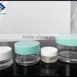 High quality colorful cap PETG cream jar, cosmetic clear container
