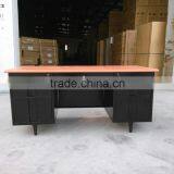 Luoyang MDF Top Metal Frame L-shape Light Grey Steel Office Table thumbnail-3