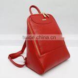 Newest Design Fashionable Red Litchi Pattern Genuine Leather Backpack for Lady thumbnail-2