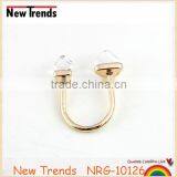Fashion Square Clear Crystal New Model Wedding Ring for Women thumbnail-4