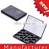Large Black 16 Empty Eyeshadow Palette Case With Mirror