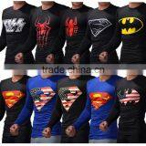 Superhero 3D Printed Long Sleeve Shirt Marvel Superman/bat-man Shirts Cosplay Jersey Tee Tops Quick-Dry Fit Compression Shirt