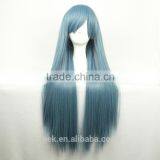 Cheap Fashionable Cosplay Wig Long Straight Human Wigs 80cm thumbnail-5