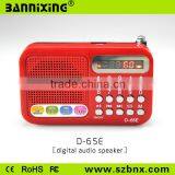 Consumer Electronics Hot Selling D-65E TF Card fm Radio Portable Speaker