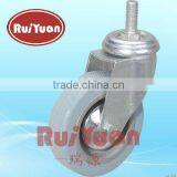 2 Inch to 6 Inch Gray Rubber Threaded Stem Swivel Caster Wheel thumbnail-1