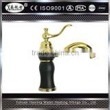 Unique Style Antique Faucet Bronze Brass Basin Sink Mixer Hot and Cold Water Taps Single Handle Single Hole Faucet thumbnail-2
