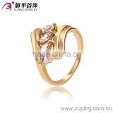 13195 Xuping fashion jewelry China wholesale 18k gold ring designs luxury glass rings charm jewelery for women