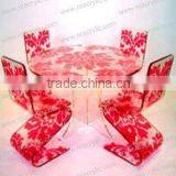 acrylic dining set