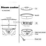 XJ-6K203 8L 3 Layer 7 Programmes LCD Display ,external Water Filter 800w Stainless Steel Electric Steamer Pot thumbnail-4