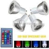 3W RGB GU10 MR16 E14 B22 E27 Remote Control 16 Color RGB LED Bulb Light thumbnail-5
