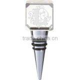 crystal wine stopper for wedding gift with custom engraving