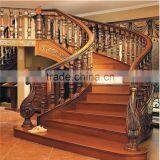 Cheap Indoors Use Curved Wood Stairs thumbnail-2