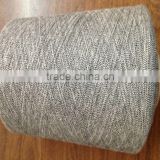 10S 50% raw white cotton 50% black poly 40D LYCRA ab yarn core spun yarn