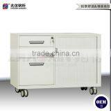3 Drawer File Cabinet on Wheels Tambour Door Mobile Caddy Steel Waterproof Filing Cabinet thumbnail-2