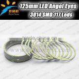 12V 0.2W per LED High Power 3014 SMD Led Angel Eyes 125mm Halo Ring for Car Headlamp With Competitive Prices
