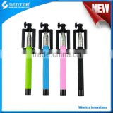 Mobile accessories essential smartphone colorful wired selfie stick