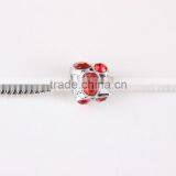 Wholesale Red Crystal Rondelle Alloy Charms Murano Beads thumbnail-2