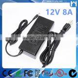 UL CE GS TUV Approved 12V DC 12V 8A AC-DC Power Supply EN60950 AC Adapter