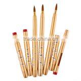 Retractable Lipbrush Mini Flexible Lip Brush Portable Alloy Outer Tube Cover Makeup Tool Travel Home Use thumbnail-1