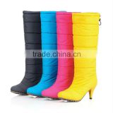 colorful cute high heel snow boots for ladies XW231