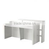 High End High Gloss Painting Modern White Office Reception Desk 2016 thumbnail-2