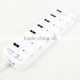 7 ports usb 3.0 hub with usb3.0 cable and switch control