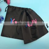 new products black nylon drawstring bags for packaging