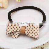 polka dot acrylic bow hair tie elastic hair band knot hair elastic rubber band