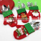 High quality cheap cost Christmas tableware cover , Christmas knife/fork/spoon decoration gift