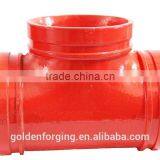 Forging Mechanical Parts Fabrication Services Cross Pipe Fittings Stainless Steel Tee Black Steel Pipe Tee thumbnail-1