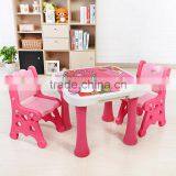 Fashion Kids Study Writing Table and Chair Children's Cute Plastic Table With Chair Set thumbnail-2