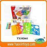 Plastic Kid Flower Drawing Stencil Set thumbnail-3