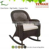 Patio Outdoor Black Color Wicker Rocking Outdoor Rattan Chair thumbnail-1