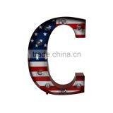 Store More Star-stripe Letter C Metal LED Light For Wall Art thumbnail-2