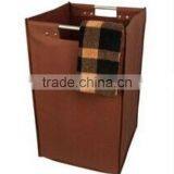 Store More Dark Brown Non Woven Foldable Handled Fabric Laundry Hamper thumbnail-1