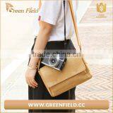 Environment Friendly Washable Karf Paper Bag,popular Brown Paper Women Cross Bady Shoulder Bag thumbnail-2