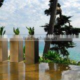 FO-9022 Tall Cubic Stainless Steel Flower Pot, Metal Planter thumbnail-1