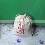 Organic Large Cotton Canvas Drawstring Bag With Logo Printed thumbnail-1