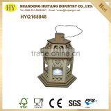 Unfinished Wholesale Custom LED Candle Wooden Lantern thumbnail-1