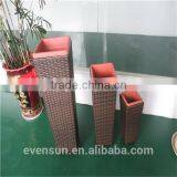 3pcs Wicker Garden Flower Pot Set thumbnail-2