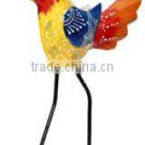 IRON PAINTED BIRD BLUE & RED thumbnail-1