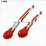 14018 Kitchen and Barbecue Grill Tongs Silicone BBQ Cooking Stainless Steel Locking Food Tong Salad Tongs thumbnail-3