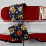 Canvas Strap Colorful Wood Grain Eva Slipper Ladies thumbnail-2