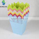 Square Lace Brim Plastic Garden Flower Pot thumbnail-1