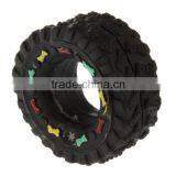 Free Shipping Animal Sounds Tire Shape Pet Dog Toy Puppy Cat Chews Squeaky Rubber Toys Squeaking 8*4cm Tire Pet Toys thumbnail-5