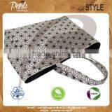 Canvas Tote Bag With Japanese Culture Floral Print thumbnail-2