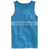 Plain Blue Tall Tank Top With Skater Fit thumbnail-1