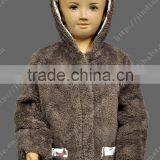 Custom Pullover Comfortable Children Baby Girls Faux Fur Coat thumbnail-2