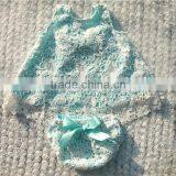 High Quality Baby Girl 2pcs Set,100%cotton 2pcs Lace Set for Infant Girls